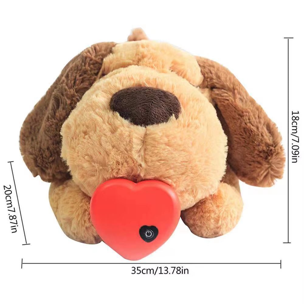 Mozie Heartbeat Anxiety Relief Plush Toy – Calming Sleep Companion for Dogs & Puppies - Mozie