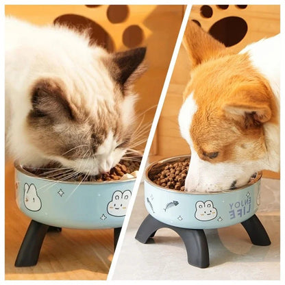 Stainless Steel Pet Bowl – Anti-Tip Elevated Design with Non-Slip Base - Mozie