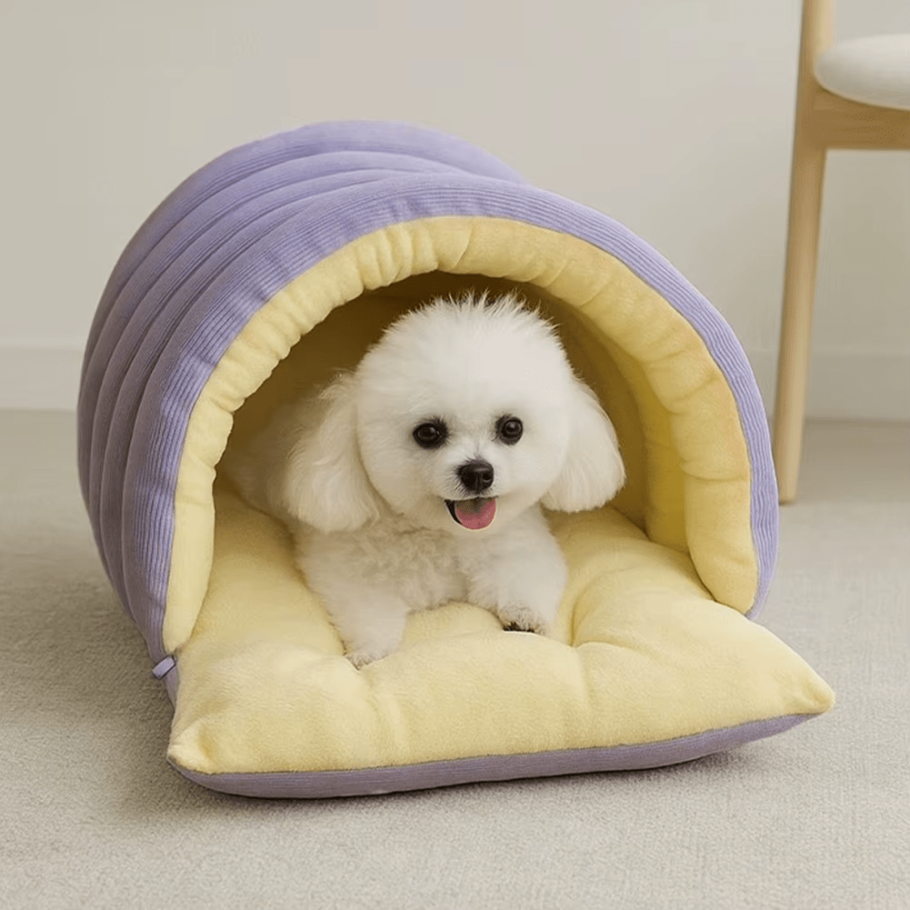 Plush Cat Cave Bed – Warm & Cozy Indoor Hideaway - Mozie
