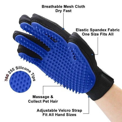 Pet Grooming & Deshedding Massage Glove - Mozie