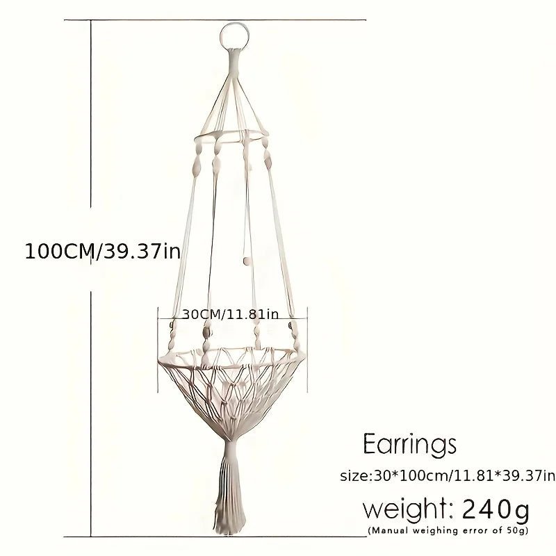 Hand-Woven Cotton Rope Cat Hammock – Window or Wall Mount - Mozie