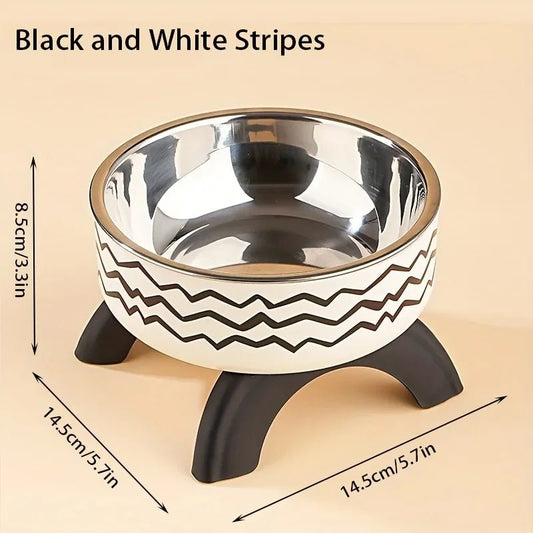 Stainless Steel Pet Bowl – Anti-Tip Elevated Design with Non-Slip Base - Mozie