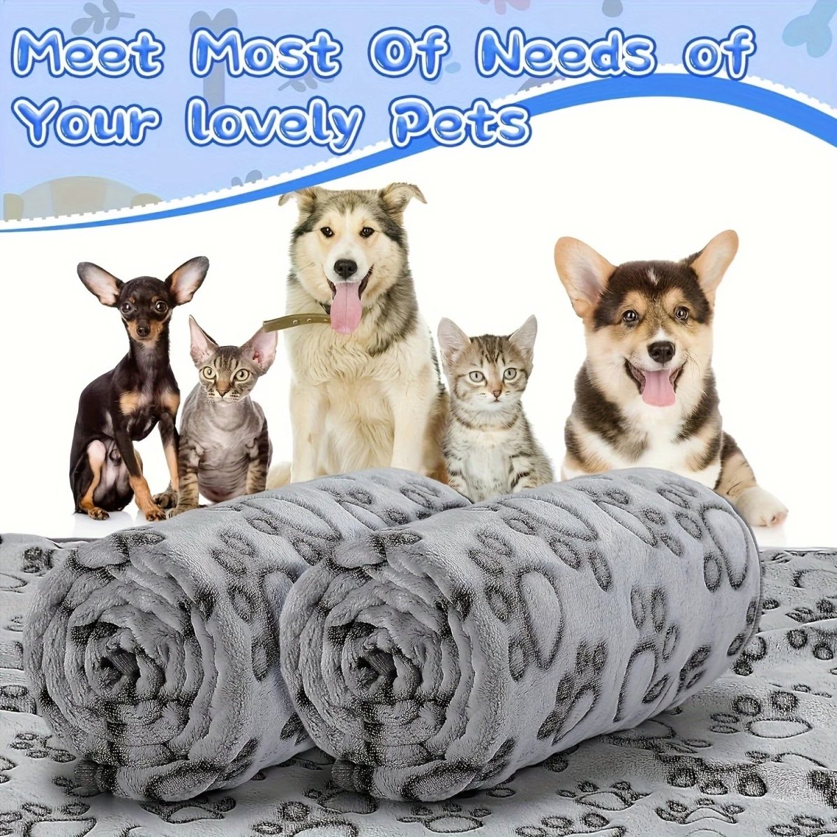 Soft Fluffy Pet Blanket – Warm Comfort Throw for Cats & Dogs - Mozie
