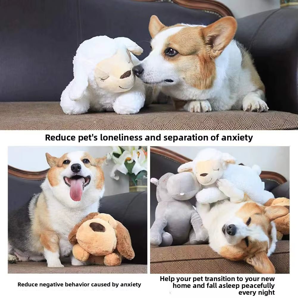 Mozie Heartbeat Anxiety Relief Plush Toy – Calming Sleep Companion for Dogs & Puppies - Mozie