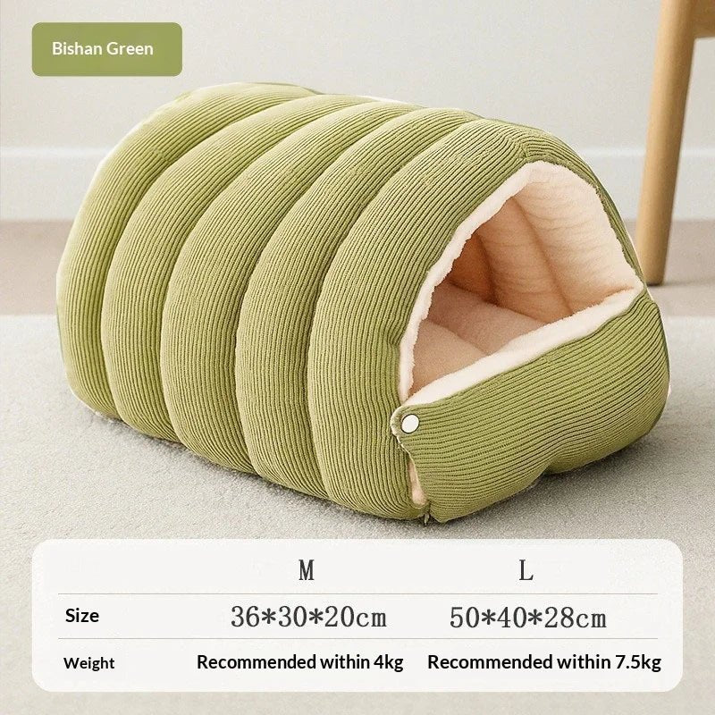 Plush Cat Cave Bed – Warm & Cozy Indoor Hideaway - Mozie