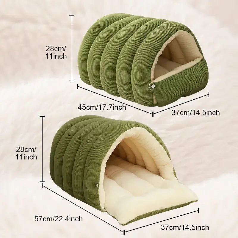Plush Cat Cave Bed – Warm & Cozy Indoor Hideaway - Mozie