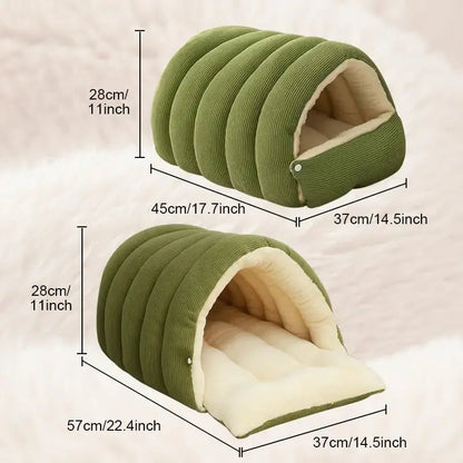Plush Cat Cave Bed – Warm & Cozy Indoor Hideaway - Mozie