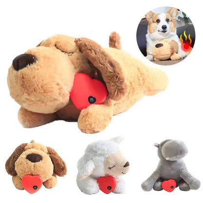 Mozie Heartbeat Anxiety Relief Plush Toy – Calming Sleep Companion for Dogs & Puppies - Mozie