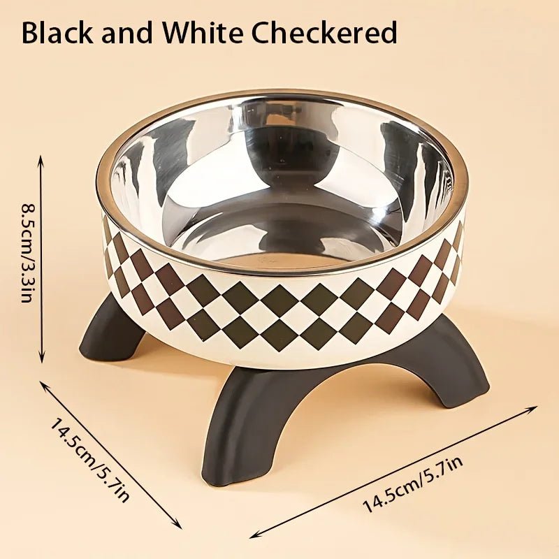 Stainless Steel Pet Bowl – Anti-Tip Elevated Design with Non-Slip Base - Mozie