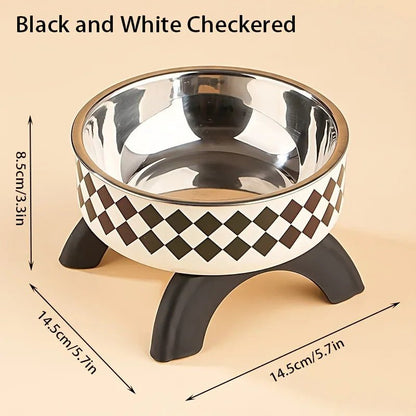 Stainless Steel Pet Bowl – Anti-Tip Elevated Design with Non-Slip Base - Mozie