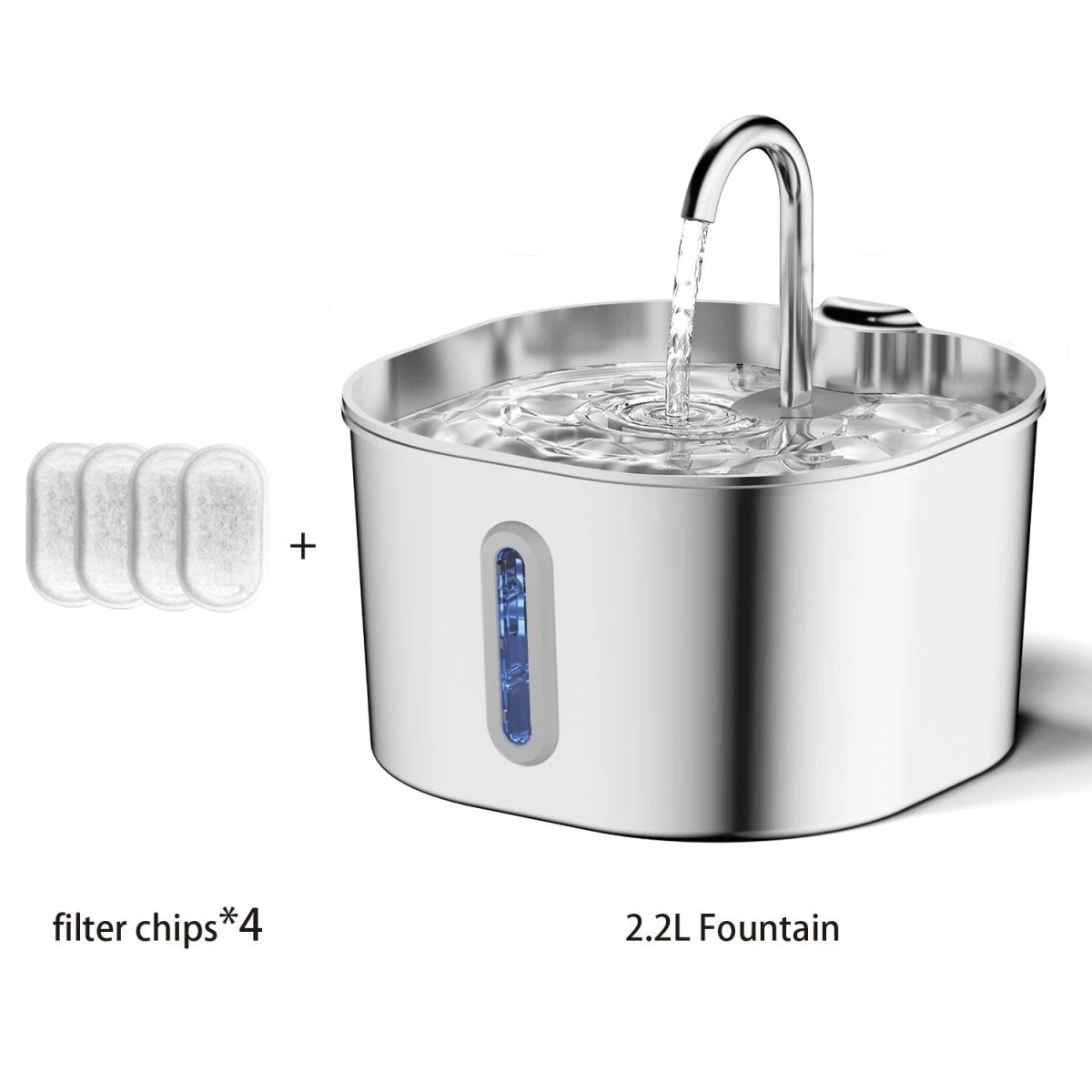 Automatic Pet Water Fountain – 2.2L Stainless Steel with Motion Sensor - Mozie