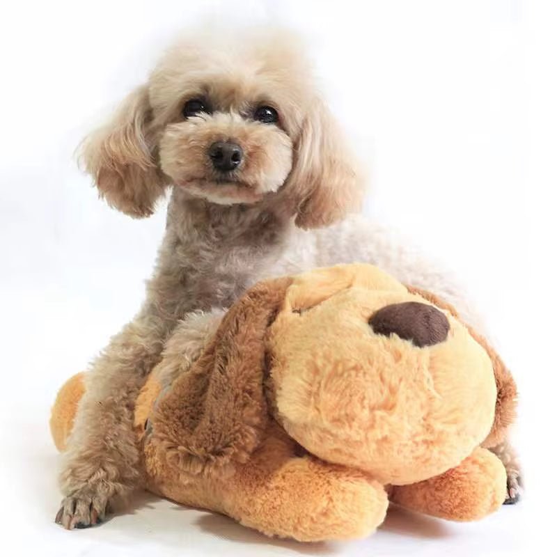 Mozie Heartbeat Anxiety Relief Plush Toy – Calming Sleep Companion for Dogs & Puppies - Mozie