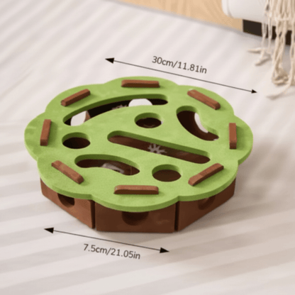 Mozie Cat Puzzle Felt Box – 3-in-1 Scratching Board, Playhouse & Ball Launcher - Mozie